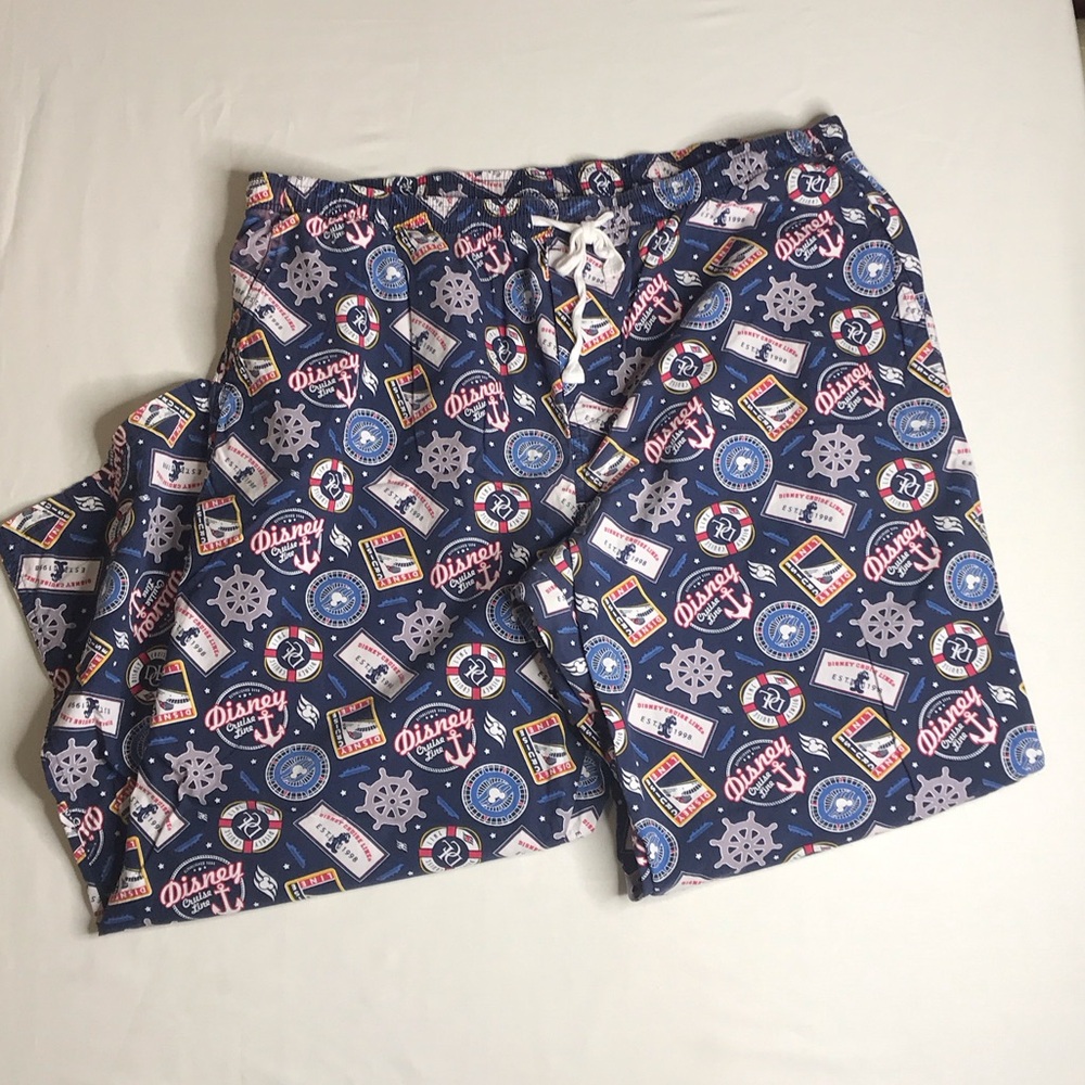 Disney Cruise Line Men's Blue Patterned Lounge Pants 3XL